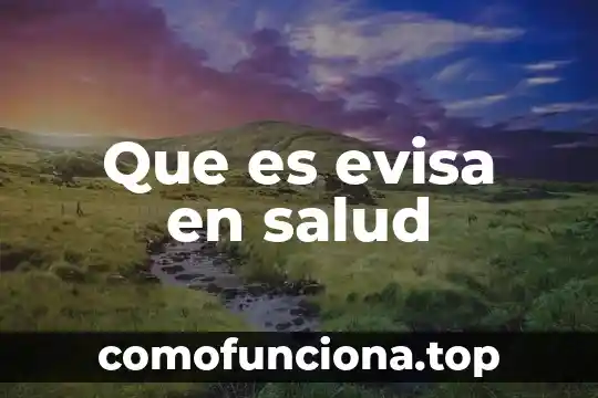 Qué es la estética en la salud 4 Que es evisa en salud