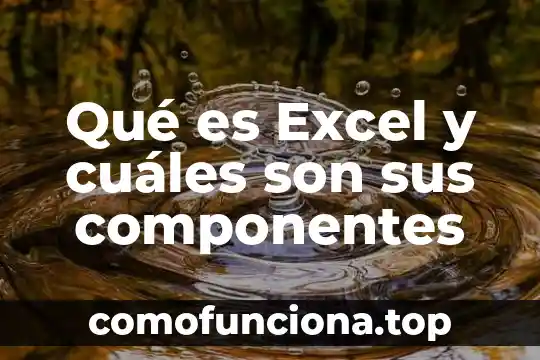 Que es son los cables de la computadora 6 Qué es Excel y cuáles son sus componentes