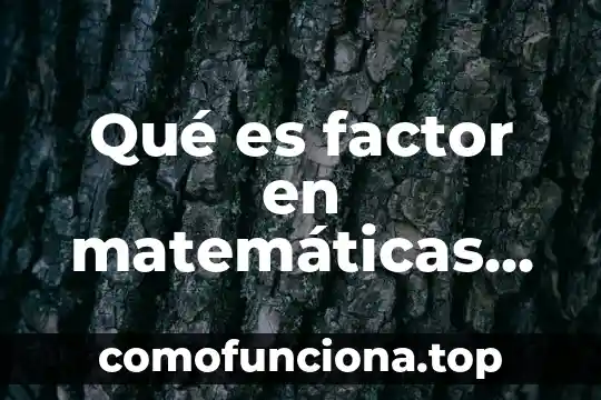 Que es un cuadrilatero matematicas 3 Qué es factor en matemáticas ejemplos