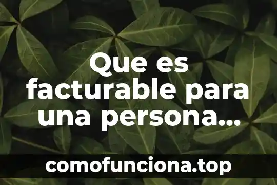 Que es una persona farol 3 Que es facturable para una persona moral