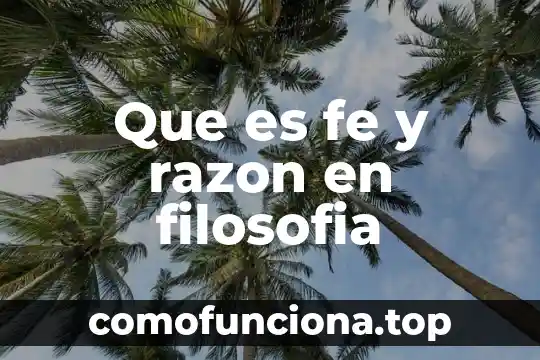 Que es ser justificados por la fe 4 Que es fe y razon en filosofia