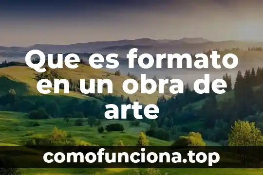Que es una obra de arte bidimensional 8 Que es formato en un obra de arte