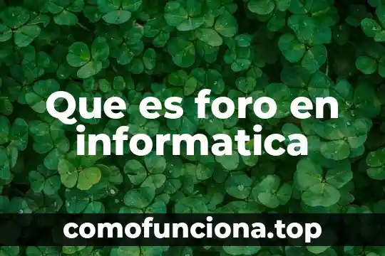 Que es rack informatica 5 Que es foro en informatica