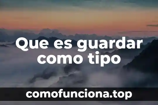 Qué es una caja para guardar cosas definición 4 Que es guardar como tipo