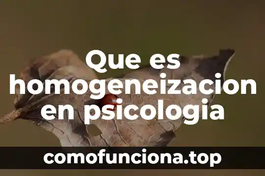 Que es ser nihilistas en psicologia 6 Que es homogeneizacion en psicologia