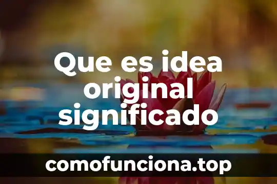 Excel: qué es, características, funciones, ventajas y desventajas 7 Que es idea original significado