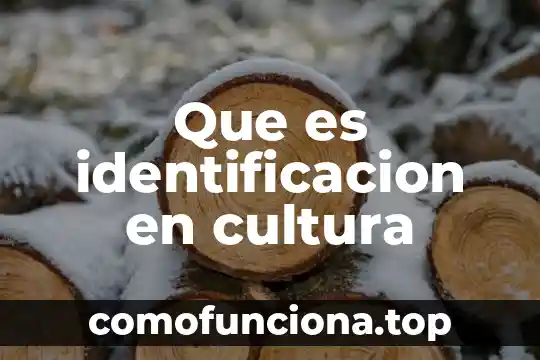 Que es antropología como metodo de identificacion 5 Que es identificacion en cultura