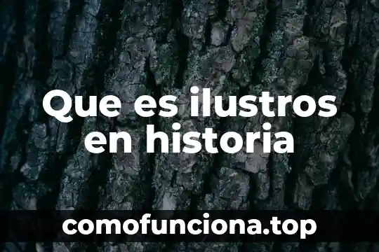 Que es la historia reciente 5 Que es ilustros en historia