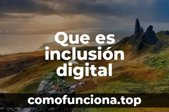 Que es consolidar el concepto de inclusion 7 Que es inclusión digital