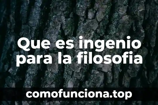 Qué es la filosofía según hobbes 7 Que es ingenio para la filosofia