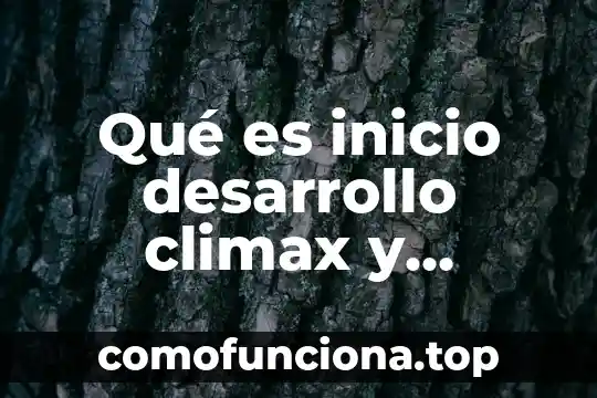 Que es significa indice desarrollo y desenlace 5 Qué es inicio desarrollo climax y desenlace