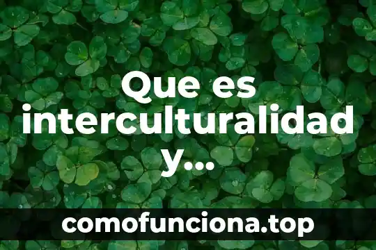 Qué es el concepto interculturalidad 6 Que es interculturalidad y caracteristicas
