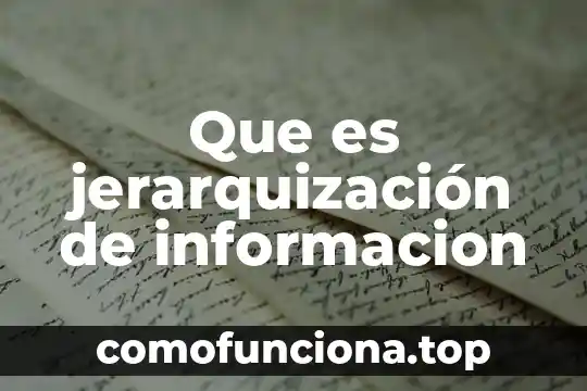 Qué es intersexual concepto 7 Que es jerarquización de informacion