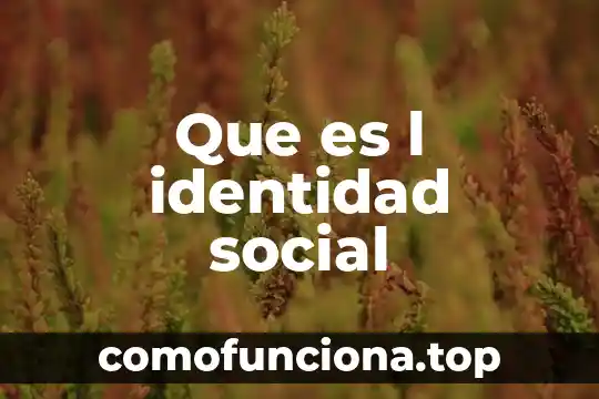 Katterine baker que es identidad personal 7 Que es l identidad social