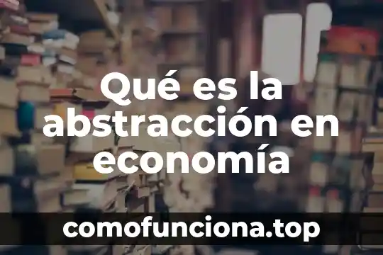 ¿Qué es output e input en economía? 5 Qué es la abstracción en economía