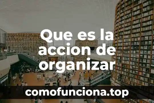Que es una tabla para organizar informacion 6 Que es la accion de organizar