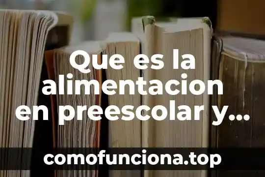 Qué es la vida escolar 7 Que es la alimentacion en preescolar y escolar concepto