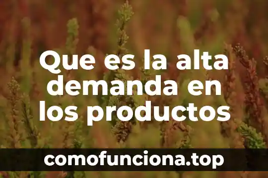 Que es la alta edad media del siglo v 3 Que es la alta demanda en los productos
