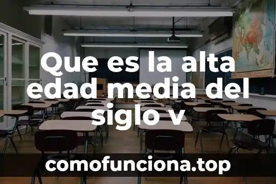 Qué es la alta sua de seguro 8 Que es la alta edad media del siglo v
