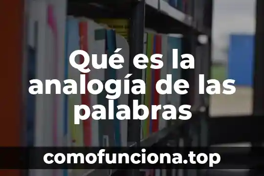 Que es una analogía en lógica 3 Qué es la analogía de las palabras
