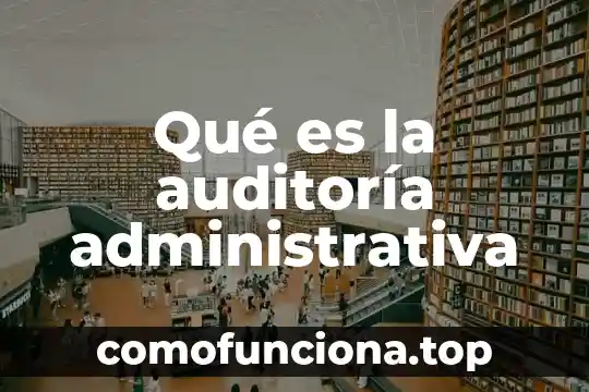 Qué es informática administrativa definición 7 Qué es la auditoría administrativa