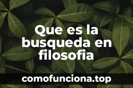 Qué es un software de búsqueda 3 Que es la busqueda en filosofia