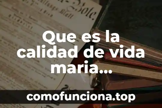 Que es calidad focos decorados 3 Que es la calidad de vida maria antonieta galván