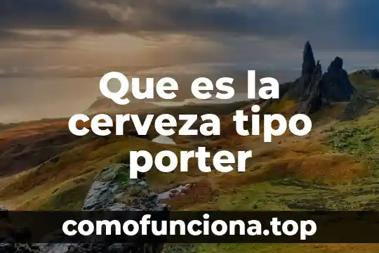 Que es tipo de tematica 8 Que es la cerveza tipo porter