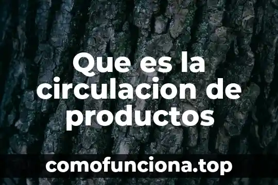 Qué es un corte de circulación tesis 8 Que es la circulacion de productos
