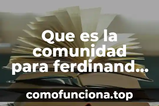 Ferdinand lasalle que es una constitucion resumen 8 Que es la comunidad para ferdinand tonnies