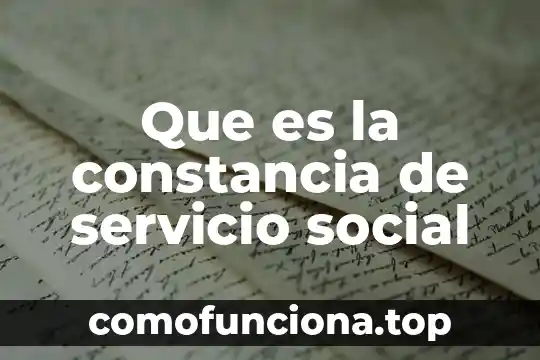 Que es el ser social a nivel mundial 4 Que es la constancia de servicio social
