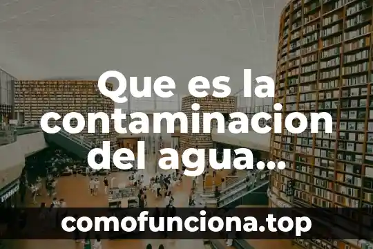 Qué es principio según autores 6 Que es la contaminacion del agua autores
