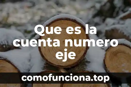 Que es eje o ambito de valores 6 Que es la cuenta numero eje