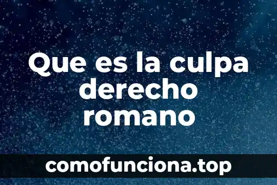 Que es nombre de dominio en derecho romano 8 Que es la culpa derecho romano