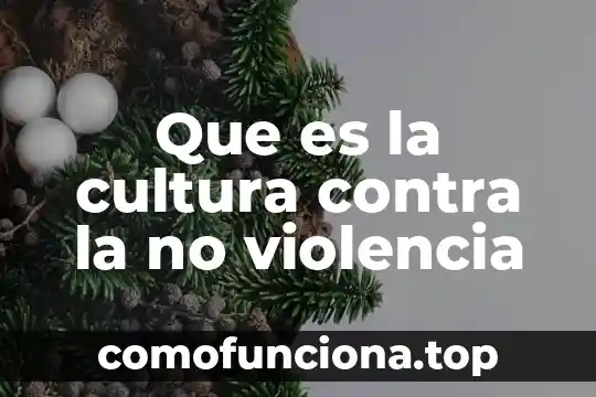 Qué es la cultura hispanoamericana 3 Que es la cultura contra la no violencia