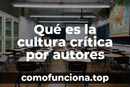 Que es cultura de calidad segun autores 4 Qué es la cultura crítica por autores