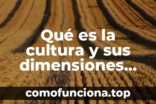 Que es cultura idiomatica 7 Qué es la cultura y sus dimensiones geográficas