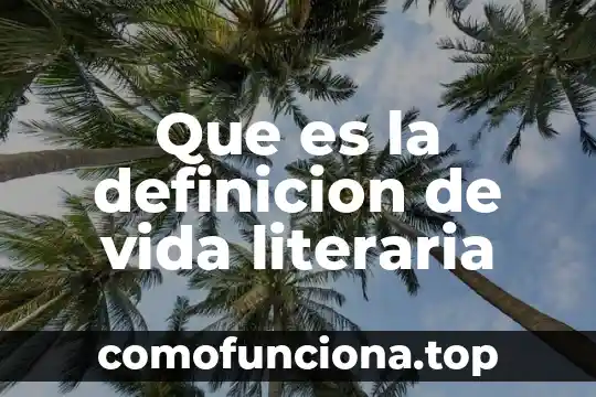 Qué es esperanza de vida definición 6 Que es la definicion de vida literaria