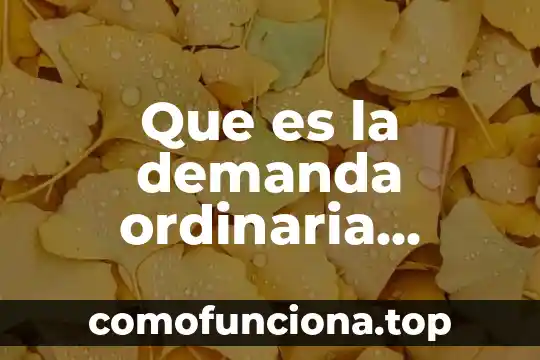 Que es analisis administrativo 6 Que es la demanda ordinaria contencioso administrativo