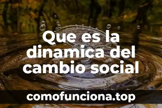 Que es conciencia social empresarial en las pyme 3 Que es la dinamica del cambio social