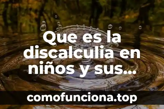 Que es de stijl concepto y caracteristicas 7 Que es la discalculia en niños y sus caracteristicas