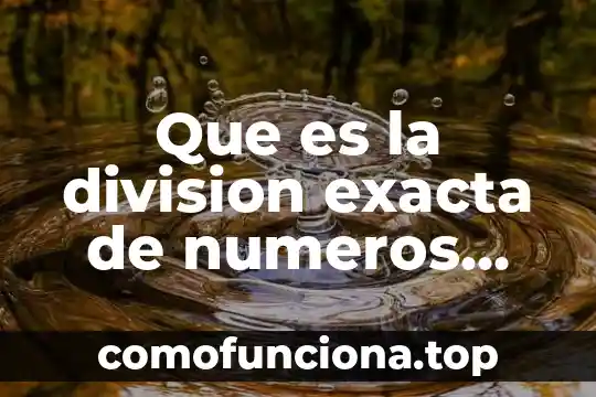 Que es operaciones con numeros imaginarios y complejos 7 Que es la division exacta de numeros enteros