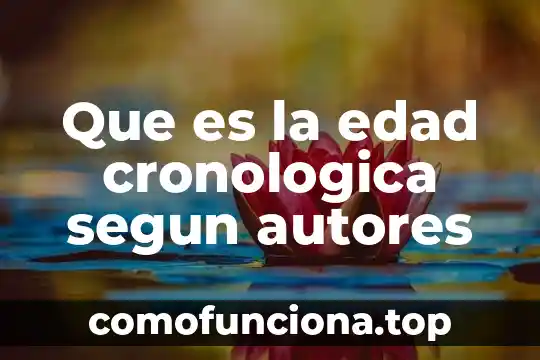 Que es un trastorno de personalidad segun autores 7 Que es la edad cronologica segun autores