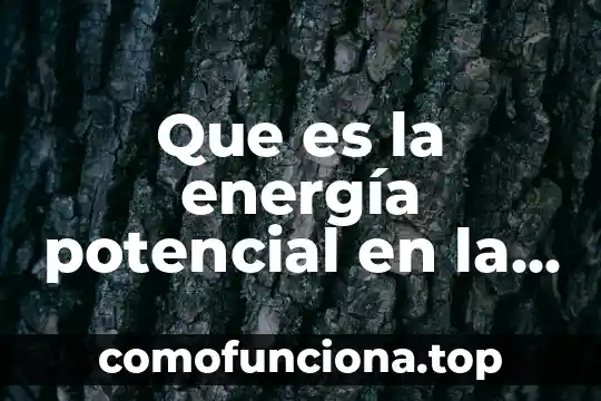Qué es señal de energía 5 Que es la energía potencial en la fisica
