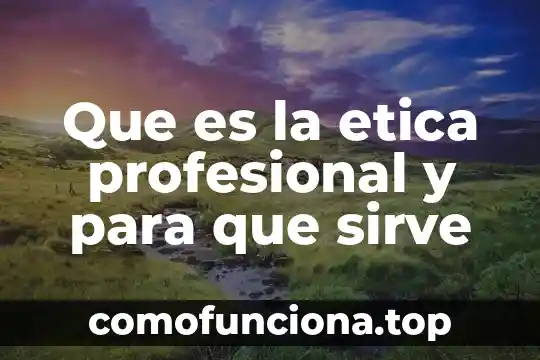 Ensayo de que es ser profesional 3 Que es la etica profesional y para que sirve