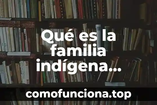 Que es el concepto de una obra de arte 7 Qué es la familia indígena concepto