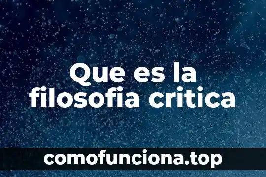 Qué es la teoría crítica de Theodor Adorno 3 Que es la filosofia critica