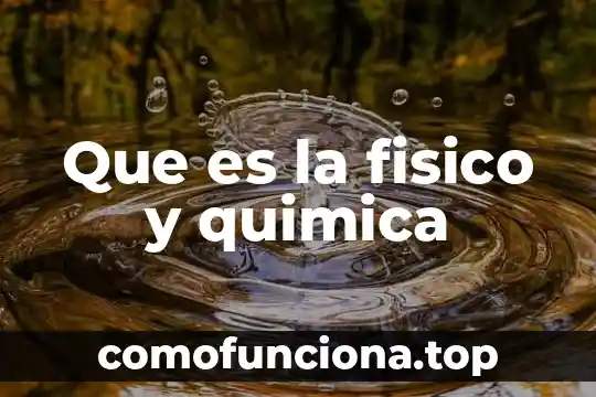 Que es la cajita de información 7 Que es la fisico y quimica