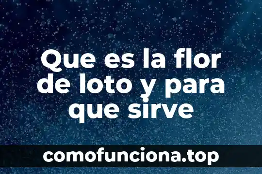 Que es y para que sirve la remision 5 Que es la flor de loto y para que sirve