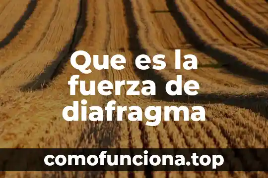 Qué es prehipertensión definición 3 Que es la fuerza de diafragma